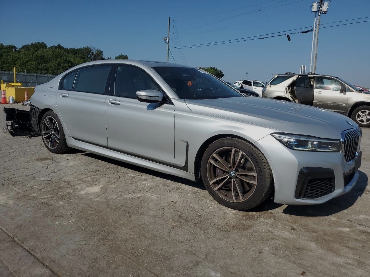 BMW 740I Xdrive 2020 Silver vin: WBA7E4C59KGV70505